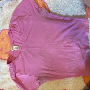 Pink Short Sleeve Tee with Soft Fabric